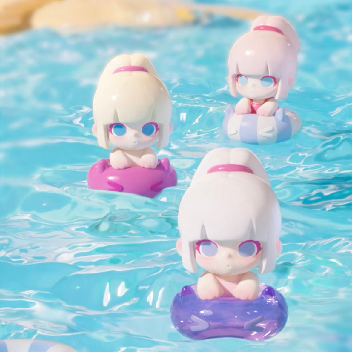 TNT SPACE Bean - Swimming Pool Party Series Bean Charm Blind Bag Mystery Bag Mini Toy Figure