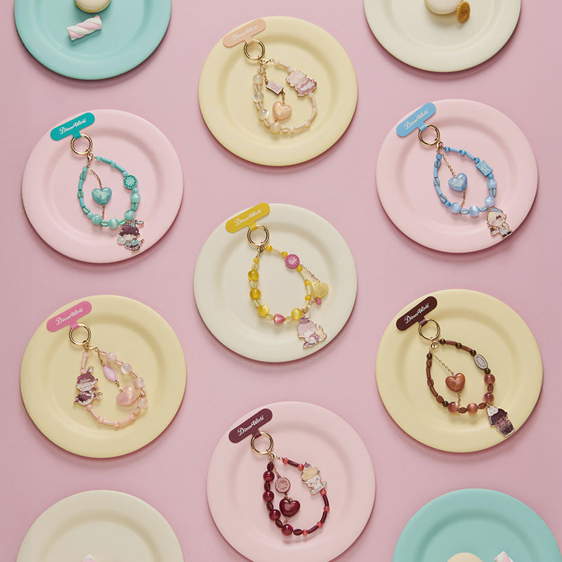 【073】Dimoo Phone Strap - Crush on Coffee Series Mystery Box Blind Box Chain Key Ring Bag Ornament