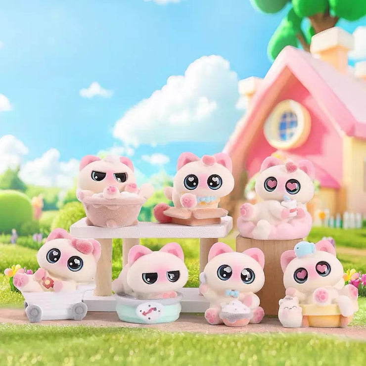 【168】Pink Siamese Cat Series Bean Charm Mystery Box Blind Box Toy