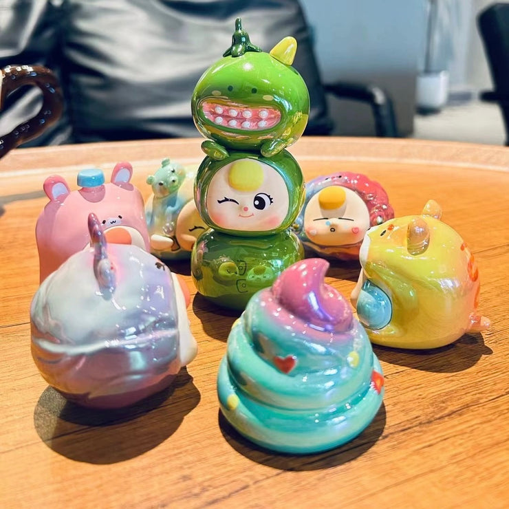 Baby 3 Bean - Gluttonous Kitty Greedy Cat Series Baby Three Bean Charm Blind Bag Mystery Bag Mini Toy Figure
