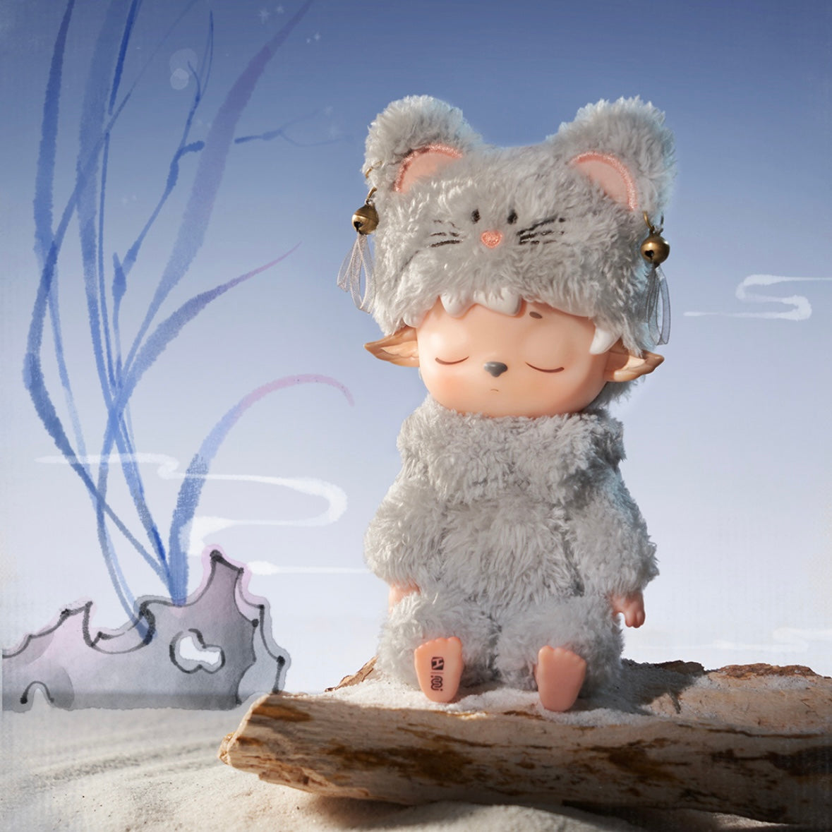 【023】 Mimi Plush - Leisurely Monster Series Mystery Box Blind Box Toy Figure