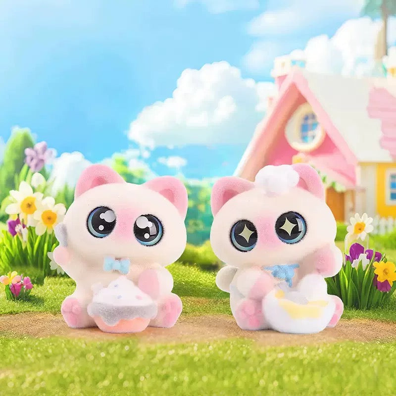 【168】Pink Siamese Cat Series Bean Charm Mystery Box Blind Box Toy