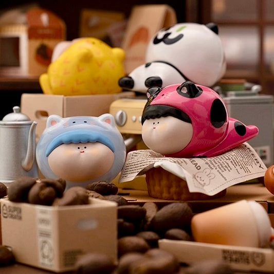 【084】Amlls Cat Kitty Bean 2 - Cat Coffee Series Mystery Box Blind Box Toy Figure