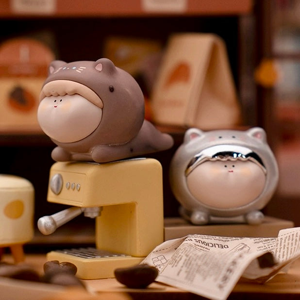 【084】Amlls Cat Kitty Bean 2 - Cat Coffee Series Mystery Box Blind Box Toy Figure