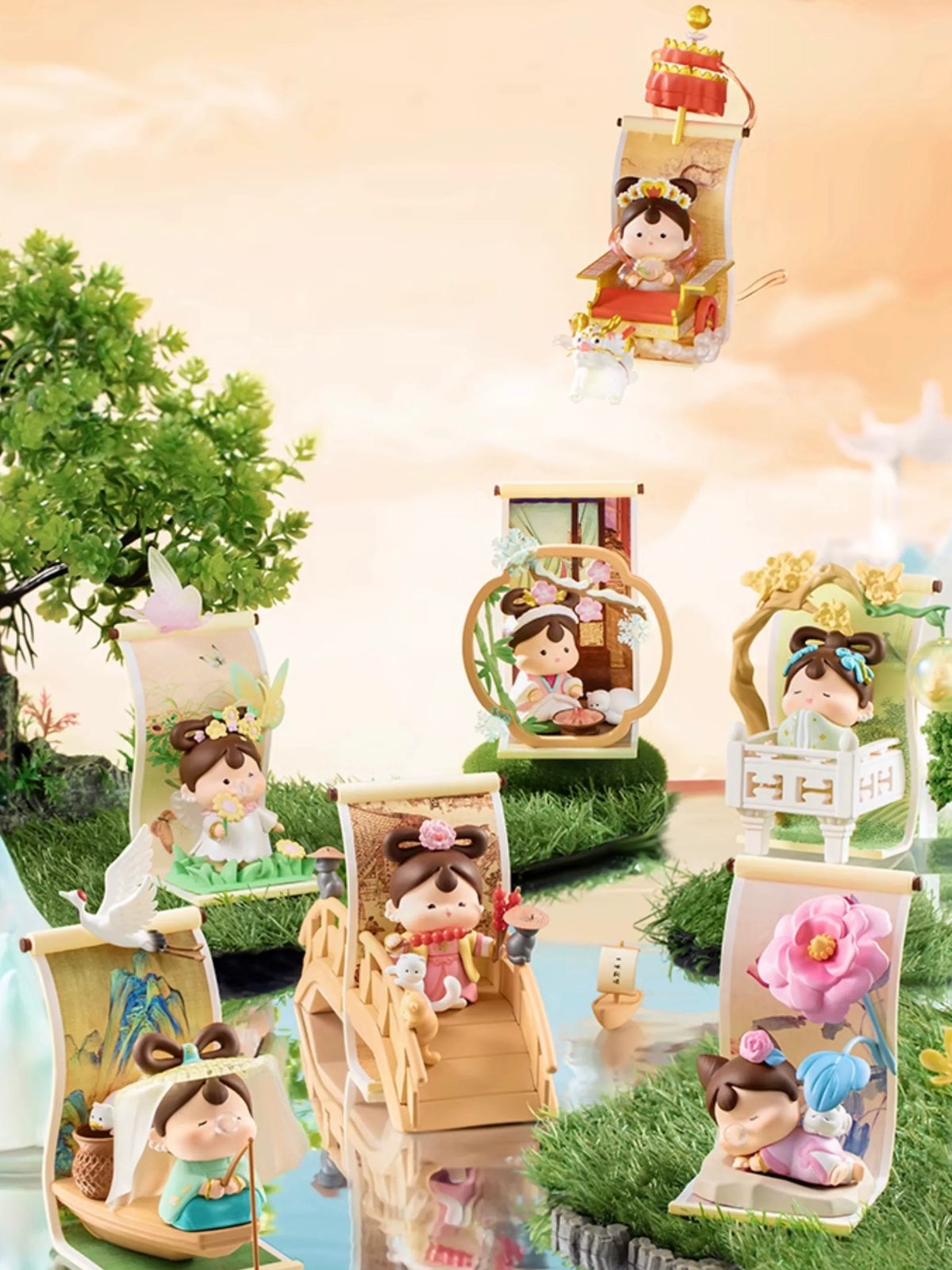 【002】 Satisfied Princess - Famous Painting Series Mystery Box Blind Box Toy Figure
