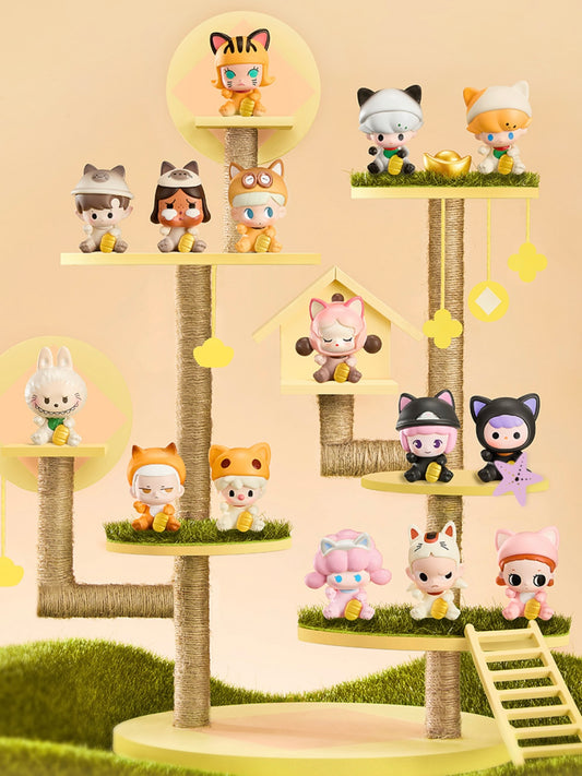 Lucky Fortune Cat Pop Bean Mystery Bag Blind Bag Mini Charm Toy