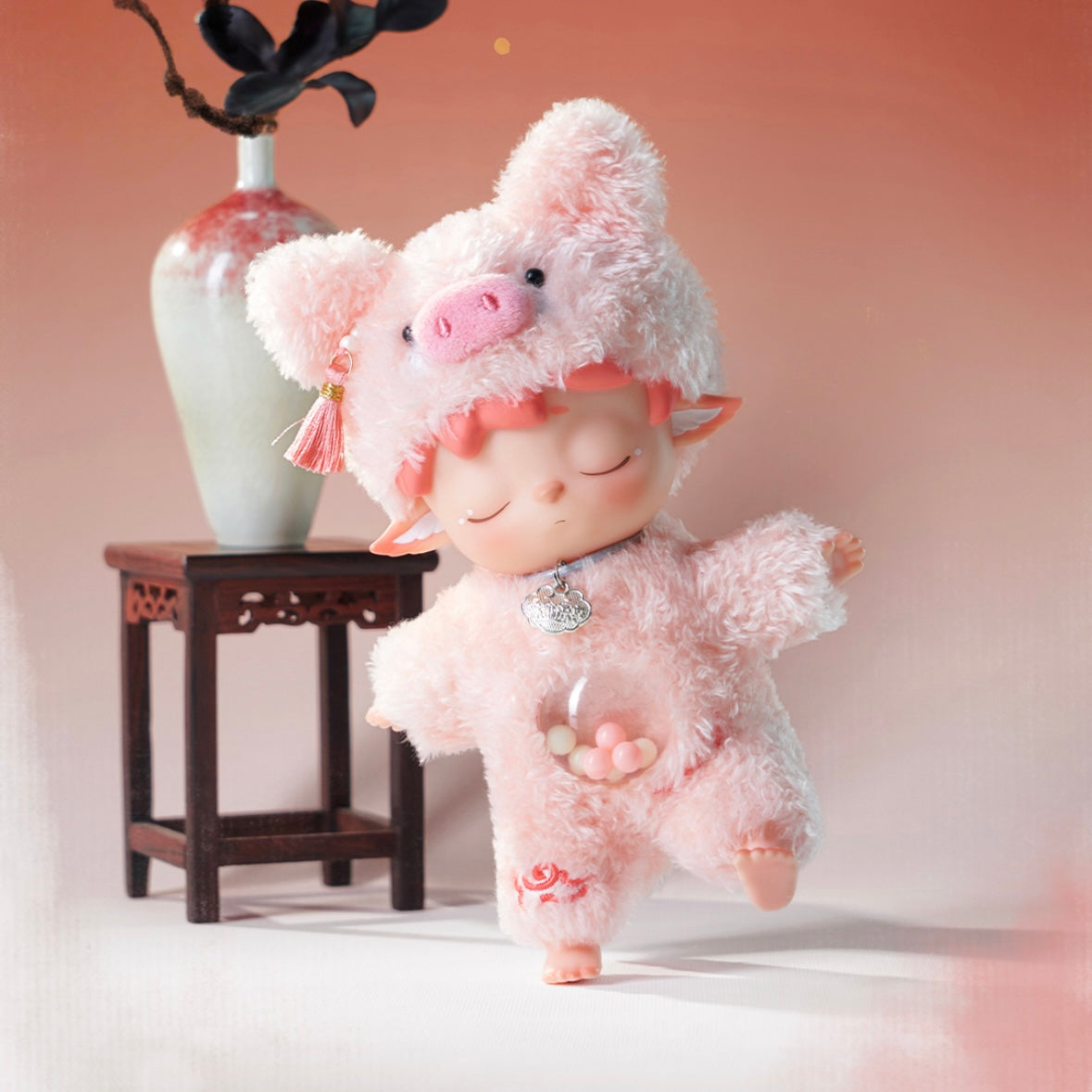 【023】 Mimi Plush - Leisurely Monster Series Mystery Box Blind Box Toy Figure