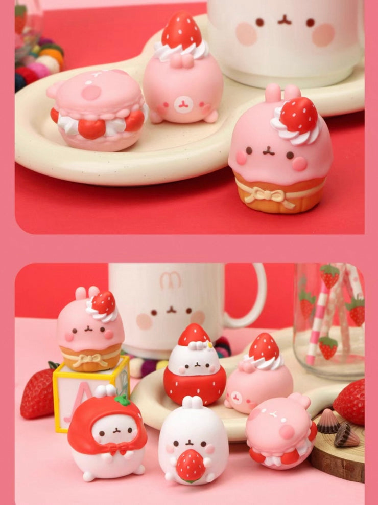 Molang Rabbit - Strawberry Series Mystery Box Blind Box Toy Figure