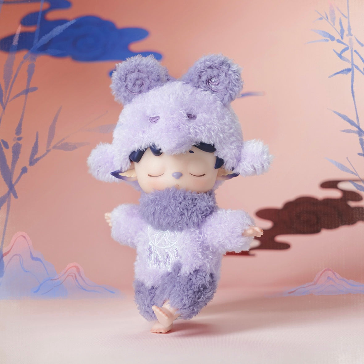 【023】 Mimi Plush - Leisurely Monster Series Mystery Box Blind Box Toy Figure