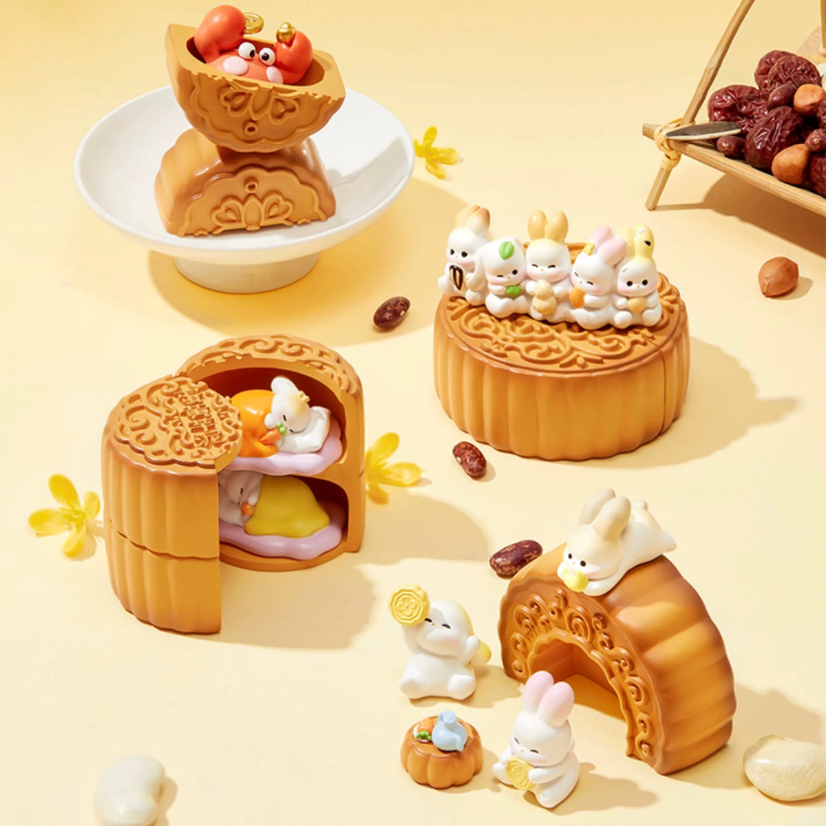 【Pre-order 3 days】【2025 Mid-autumn Festival Limit】Bunny Mooncake Toy Figure