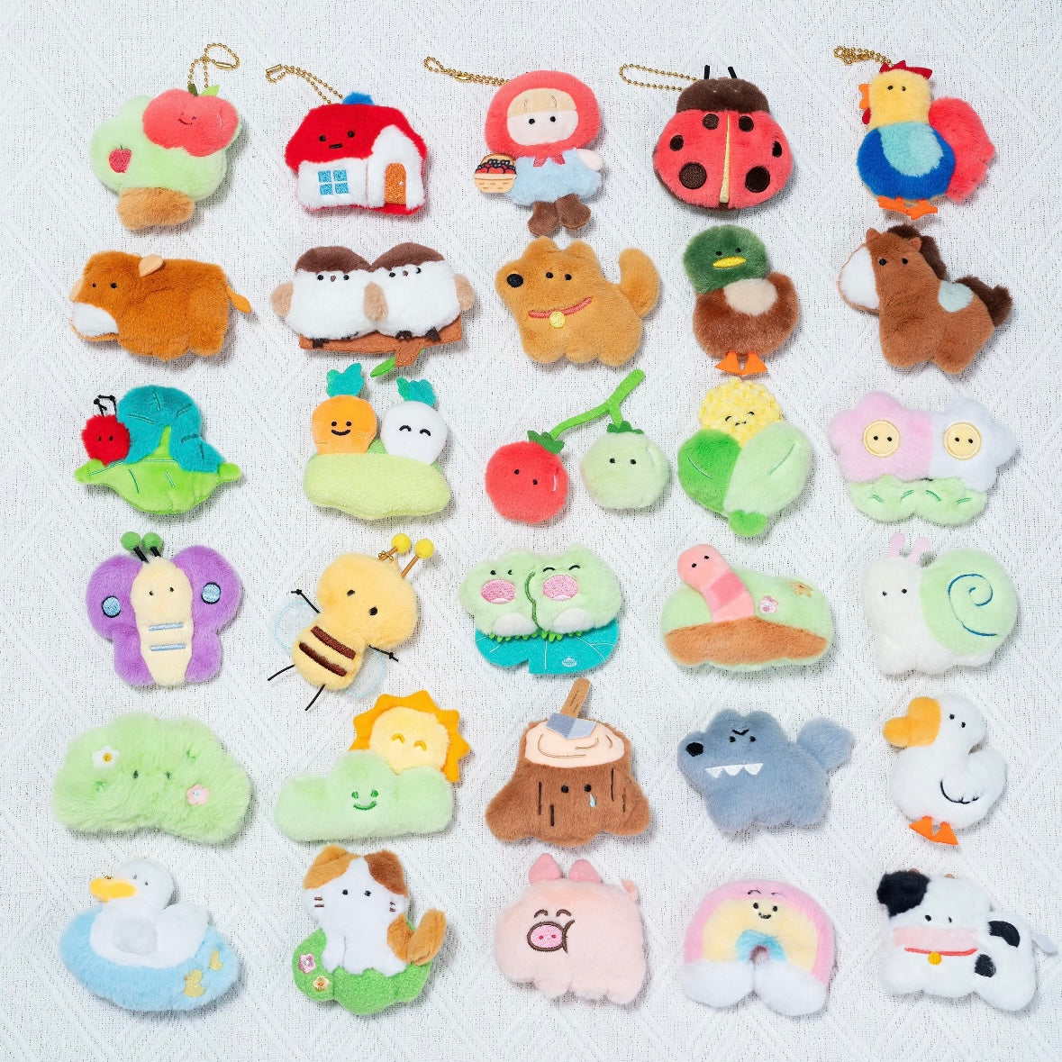 【115】Pulling the Carrot Childhood Farm Plush Fridge Magnet Mystery Bag Blind Bag