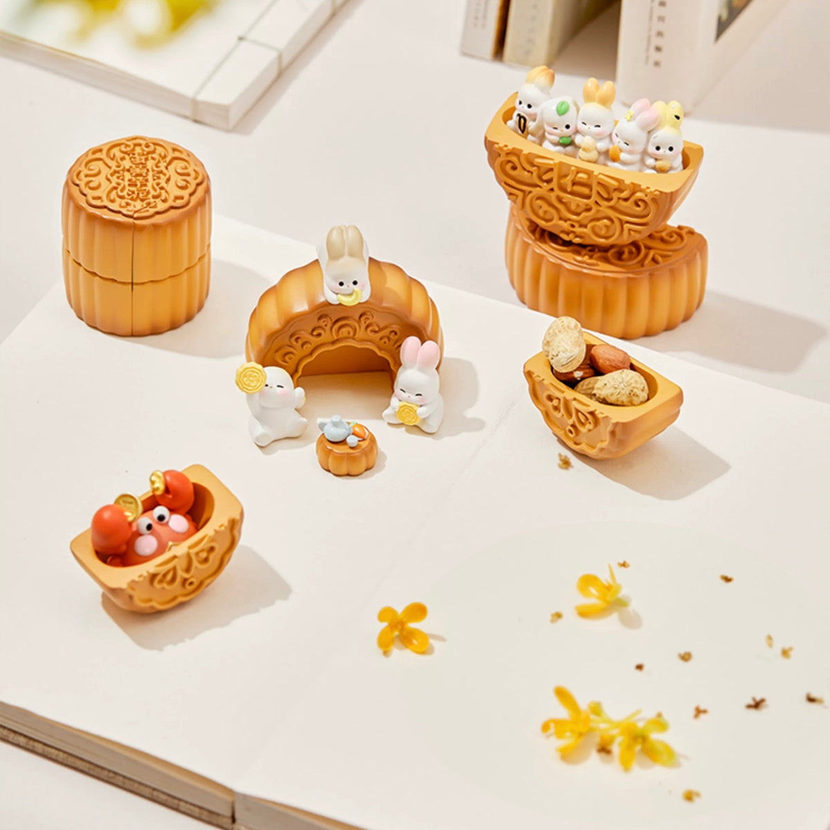 【Pre-order 3 days】【2025 Mid-autumn Festival Limit】Bunny Mooncake Toy Figure