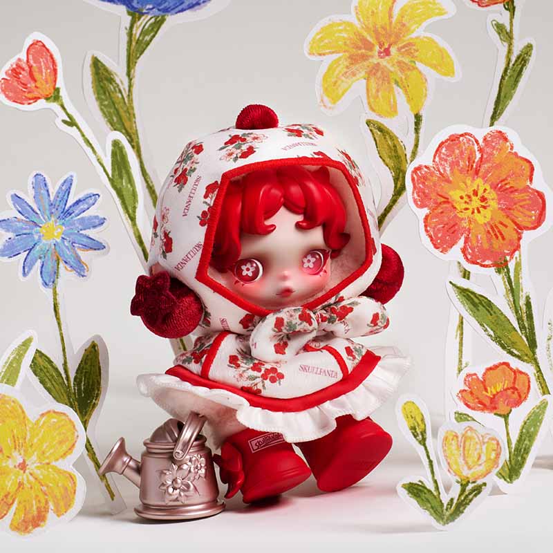 【Pre-order 1 day】SKULLPANDA Amid Flowers Plush Doll Pendant