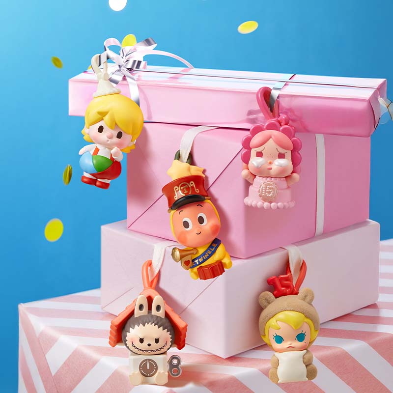 【164】POP Bean - 15th Anniversary Celebrating the Moment Series Bean Charm Blind Bag Mystery Bag Mini Toy Figure