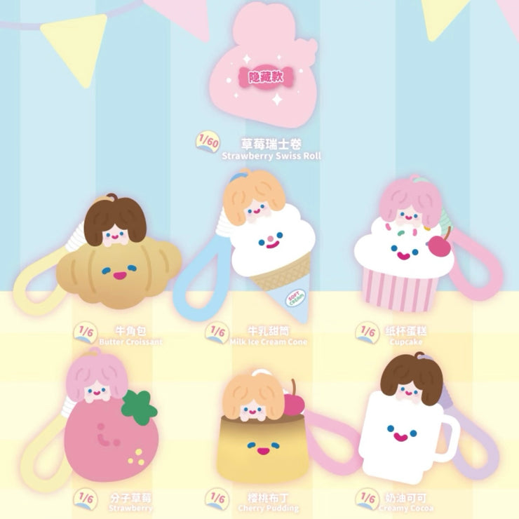 【First Batch, 2 Sets】Rico Plush Pendant - Dessert Party Series Mystery Box Blind Box Toy Figure