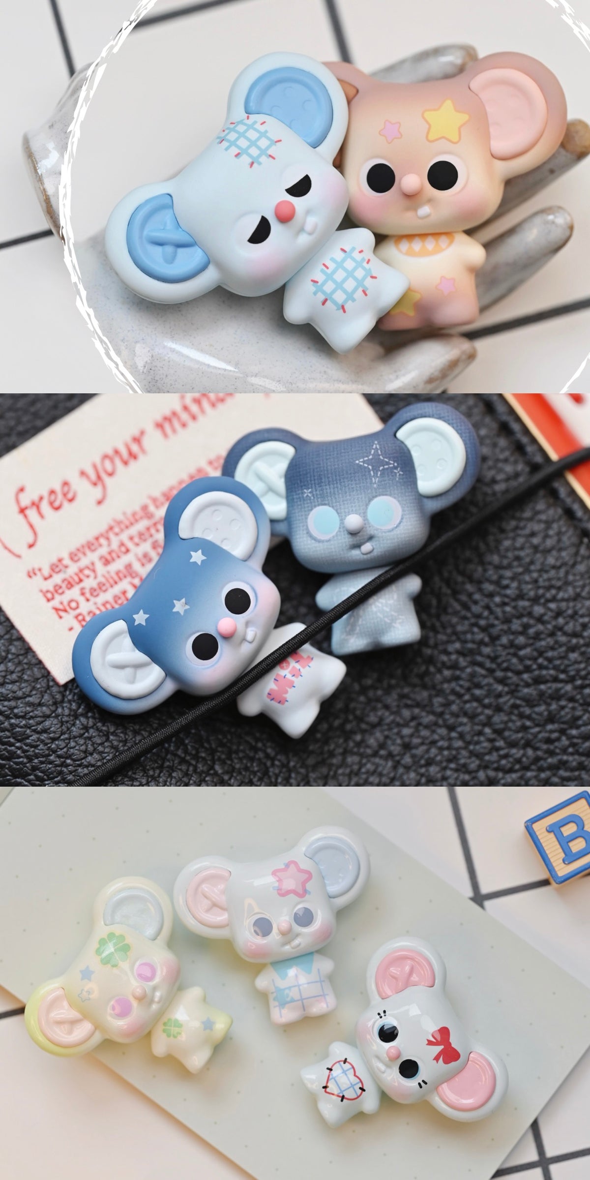 【200】MMS Mil Mouse Bean - Buttons & Weaving Mystery Bag Blind Bag Mini Toy Figure