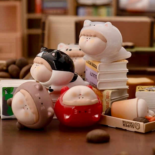 【084】Amlls Cat Kitty Bean 2 - Cat Coffee Series Mystery Box Blind Box Toy Figure