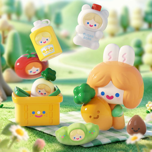 【218】Rico Bean - Picnic Happy Friends with Me Series Bean Charm Mystery Bag Blind Bag Mini Toy Figure