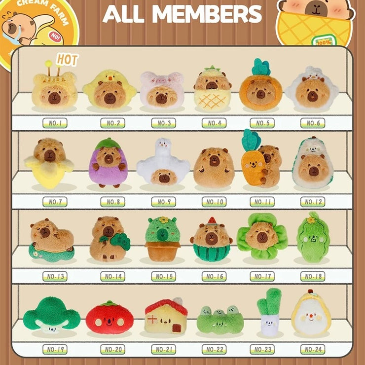 【Fluffy】Capybara Plush Fridge Magnet Mystery Bag Blind Bag