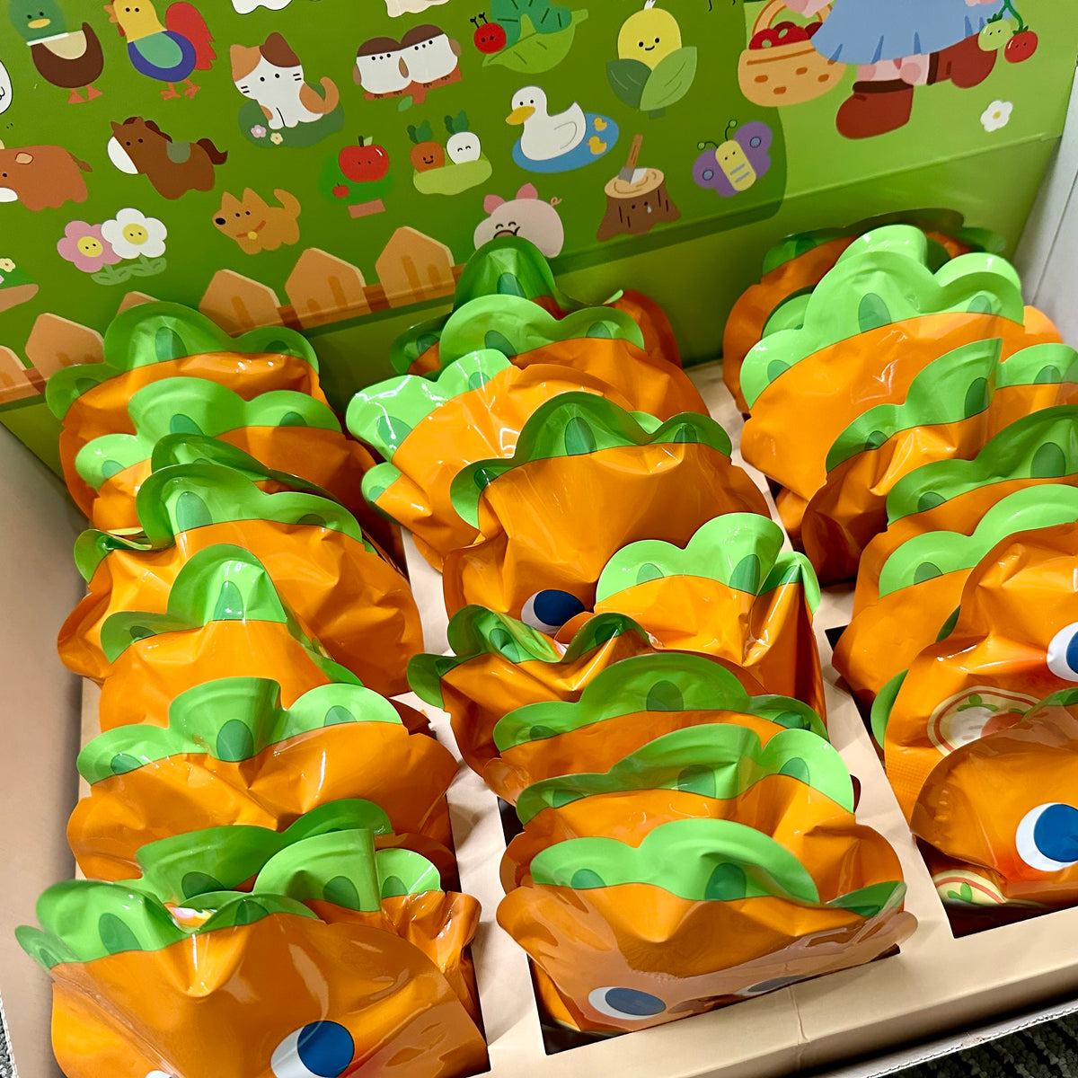 【115】Pulling the Carrot Childhood Farm Plush Fridge Magnet Mystery Bag Blind Bag