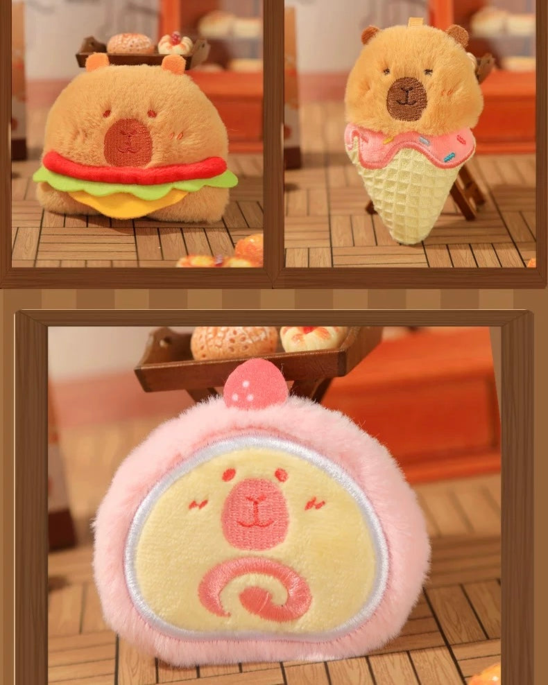 【Fluffy】Capybara Bakery Shop Plush Fridge Magnet Mystery Bag Blind Bag