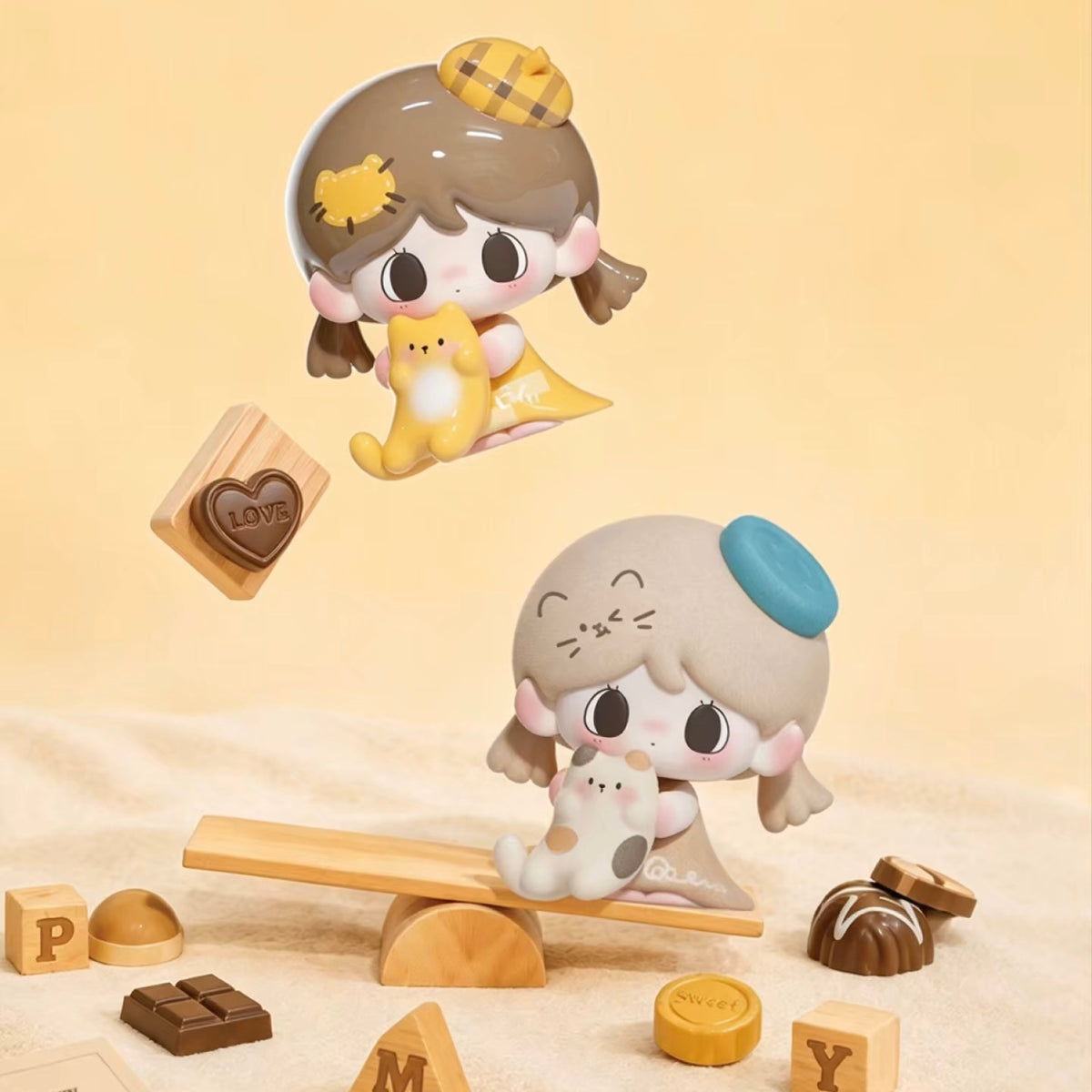【219】Pommy Bean - Enjoy This Moment Series Bean Mini Charm Blind Bag Cat