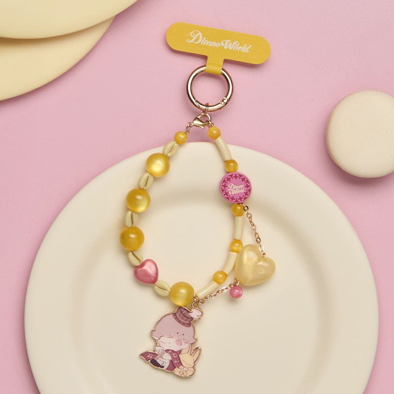 【073】Dimoo Phone Strap - Crush on Coffee Series Mystery Box Blind Box Chain Key Ring Bag Ornament