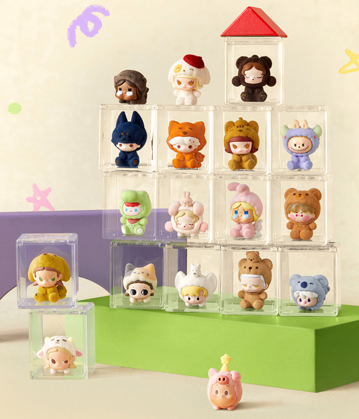 【069】Pop Bean - Pajama Cross Dressing Series Mystery Box Blind Box Mini Charm Toy POPBEAN