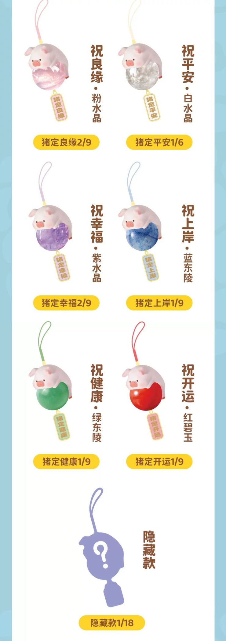 Lulu the Piggy Pendant - Destined for Good Luck Series Phone Strap  Bag Ornament Mystery Box Blind Box