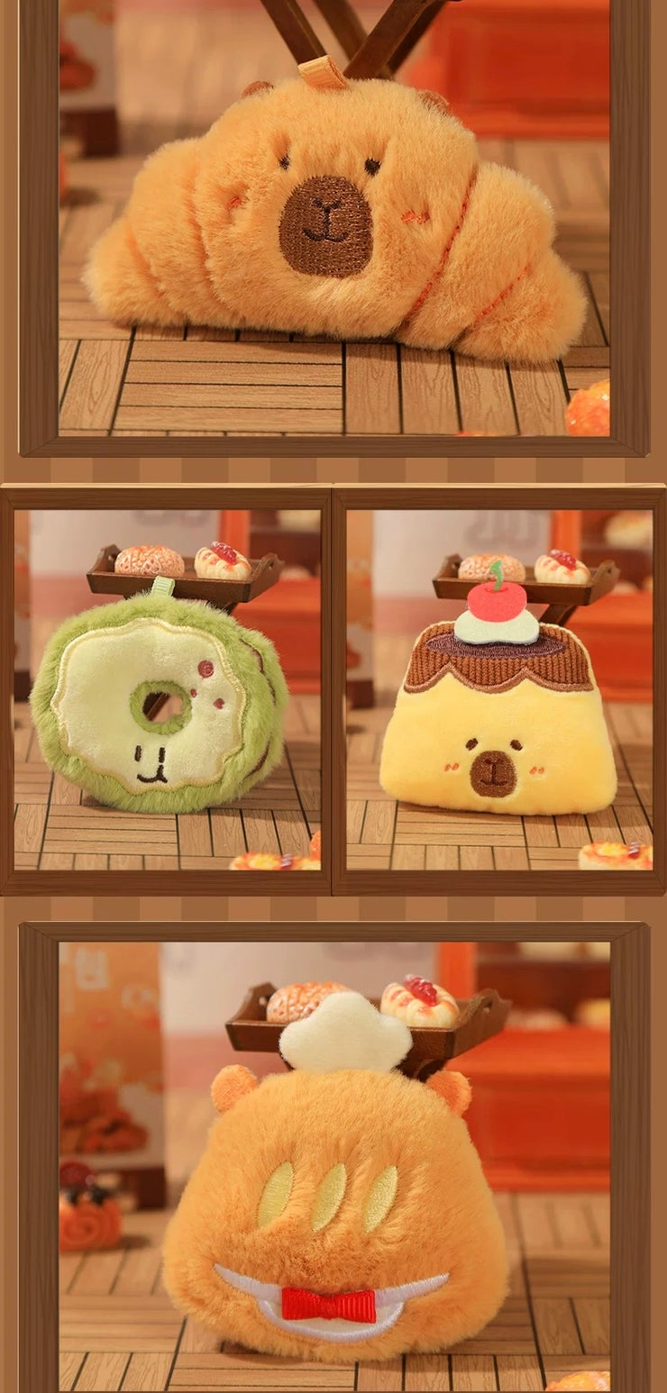 【Fluffy】Capybara Bakery Shop Plush Fridge Magnet Mystery Bag Blind Bag