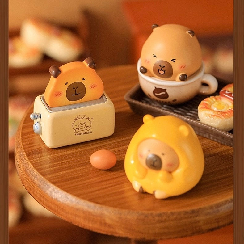 【166】Capybara Bean - Bakery Series 1 Tuntunzai Mystery Box Blind Box Mini Toy Figure Charm