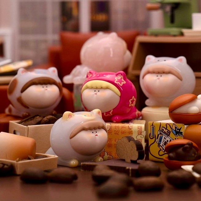 【084】Amlls Cat Kitty Bean 2 - Cat Coffee Series Mystery Box Blind Box Toy Figure