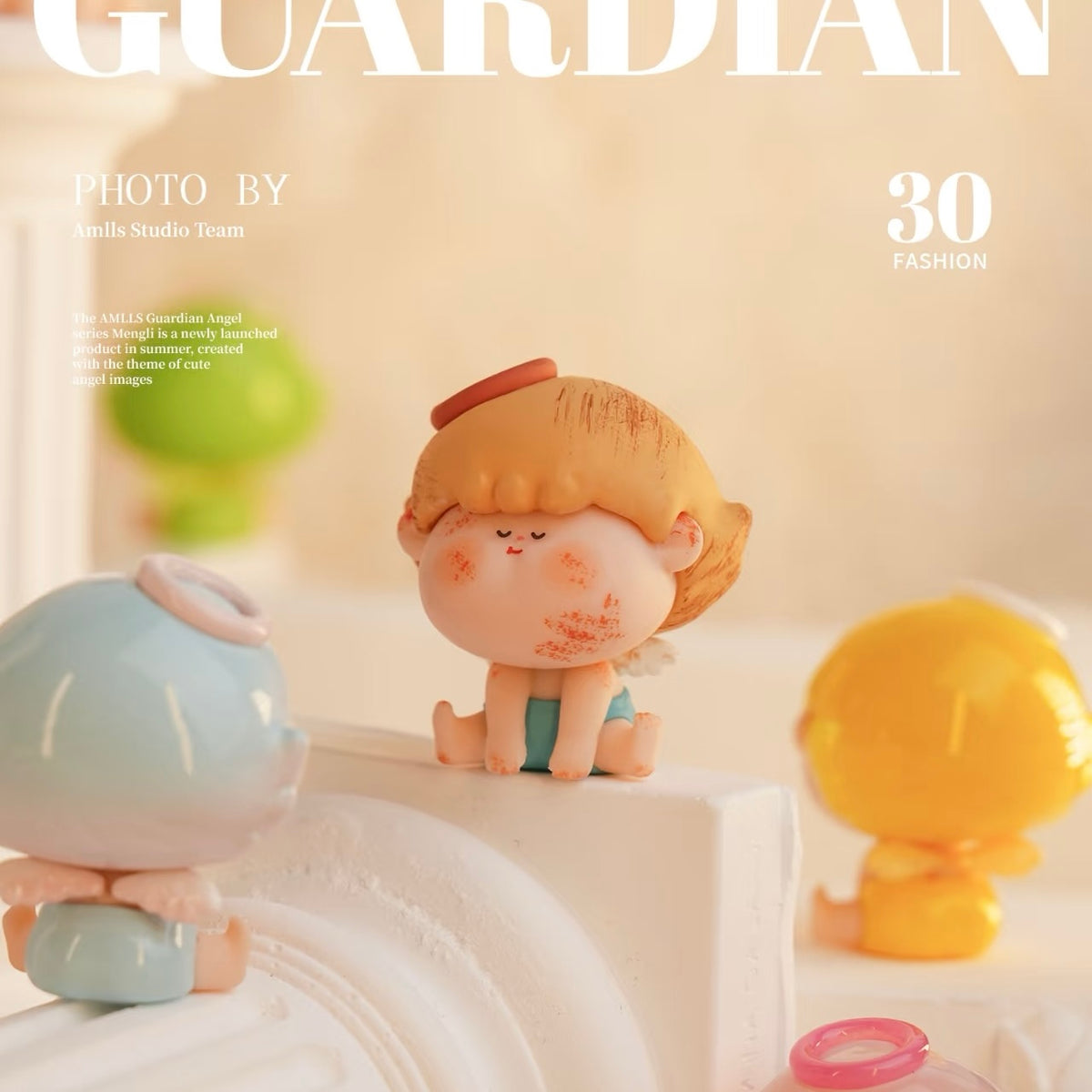 【Sitting】Amlls Angel Bean 1 - Guardian Angel Series Mystery Box Blind Box Toy Figure