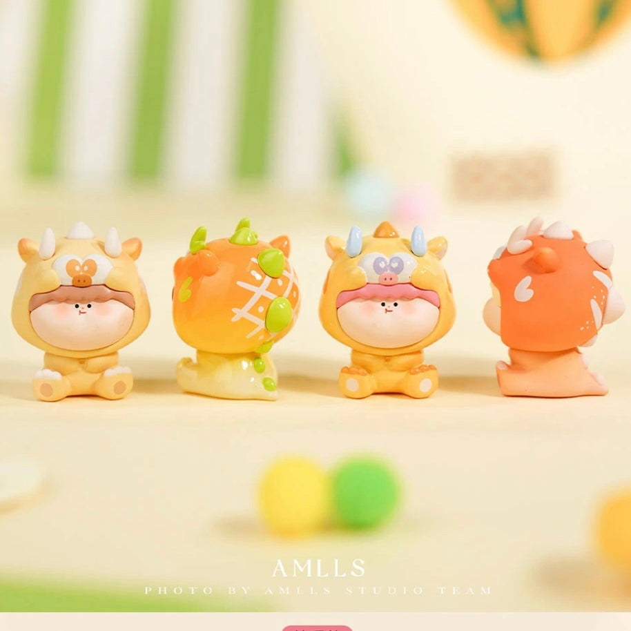 Amlls Dragon Bean 2 - New Dragon Series Mystery Box Blind Box Toy Figure