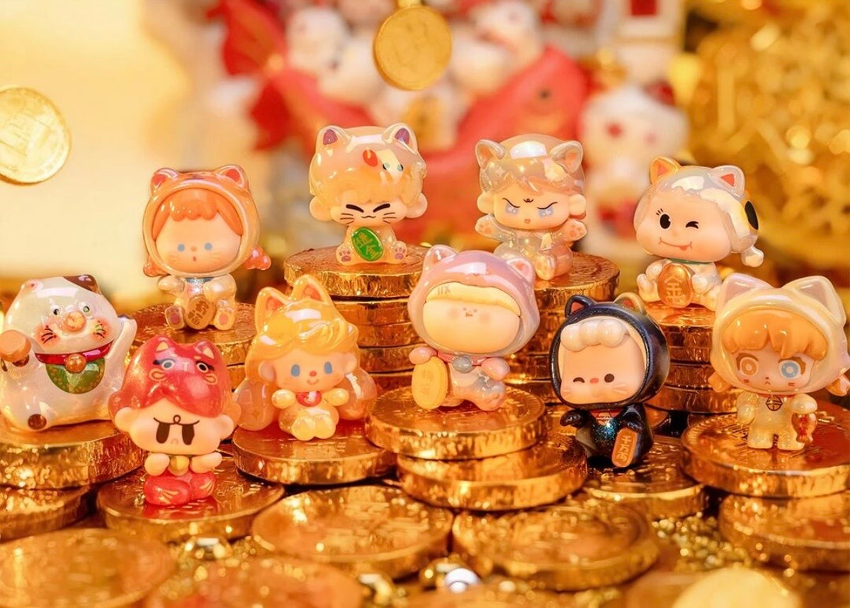 【184】Amlls Fortune Cat Bean Mystery Bag Blind Bag Mini Toy Figure