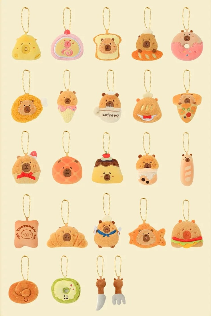 【Fluffy】Capybara Bakery Shop Plush Fridge Magnet Mystery Bag Blind Bag