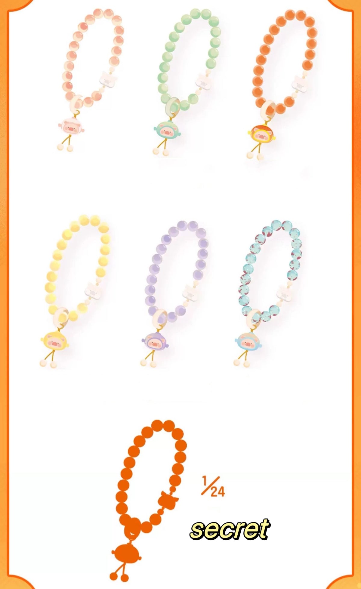 【011】Lulu the Piggy Lucky Koi Fish Bracelet Pendant Mystery Box Blind Box