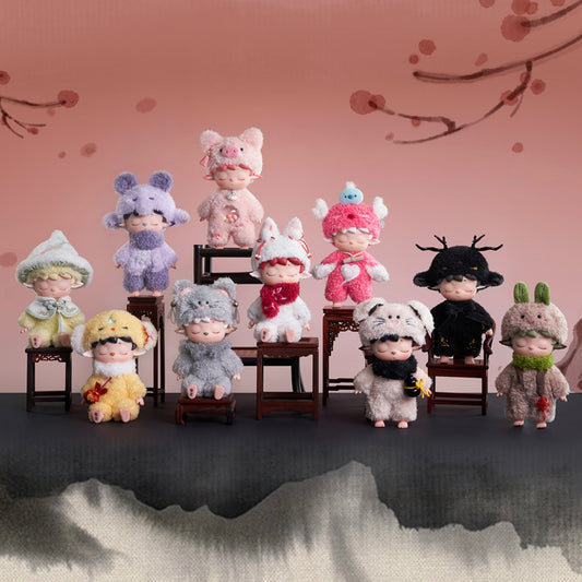 【023】 Mimi Plush - Leisurely Monster Series Mystery Box Blind Box Toy Figure