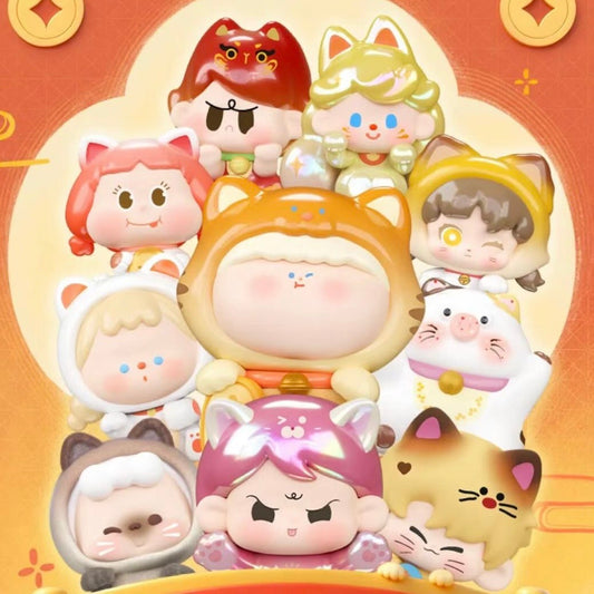 【184】Amlls Fortune Cat Bean Mystery Bag Blind Bag Mini Toy Figure