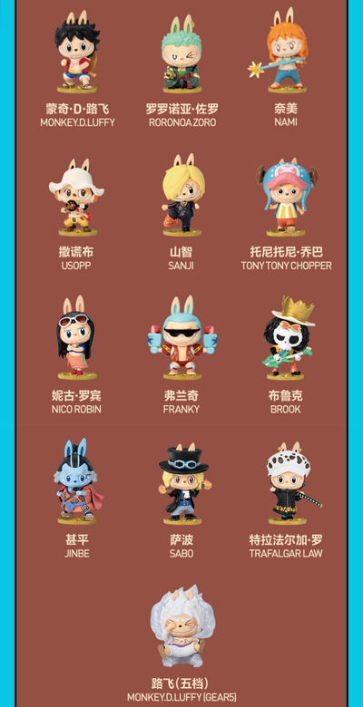 Labubu The Monsters x One Piece Series Mystery Box Blind Box Toy Figure
