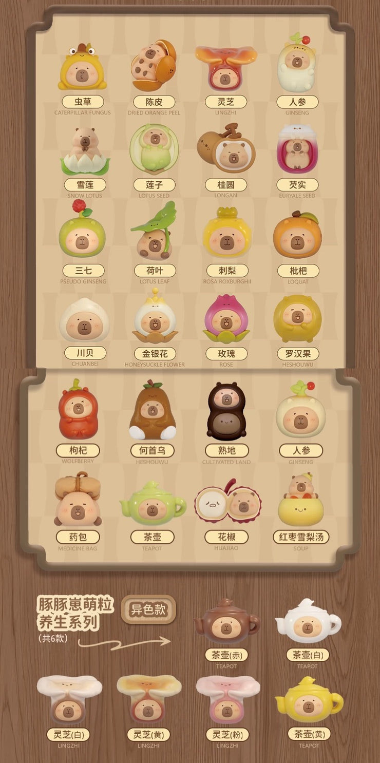 【159】Capybara Bean - Fitness Series Tuntunzai Mystery Box Blind Box Mini Toy Figure Charm