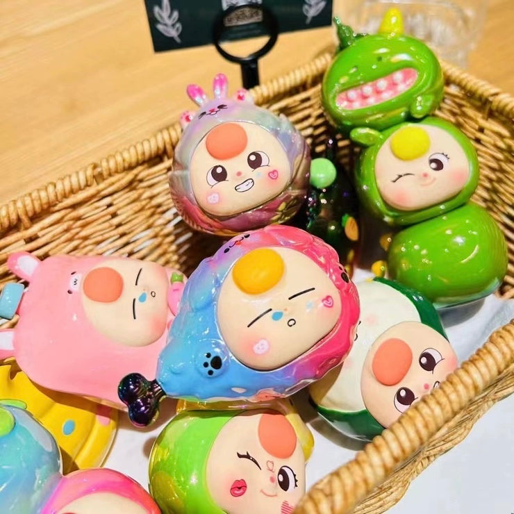 Baby 3 Bean - Gluttonous Kitty Greedy Cat Series Baby Three Bean Charm Blind Bag Mystery Bag Mini Toy Figure