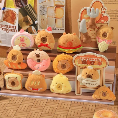 【Fluffy】Capybara Bakery Shop Plush Fridge Magnet Mystery Bag Blind Bag