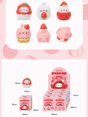 Molang Rabbit - Strawberry Series Mystery Box Blind Box Toy Figure