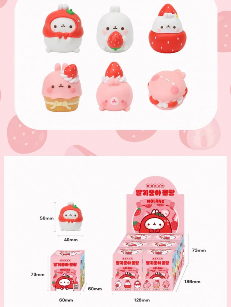 Molang Rabbit - Strawberry Series Mystery Box Blind Box Toy Figure