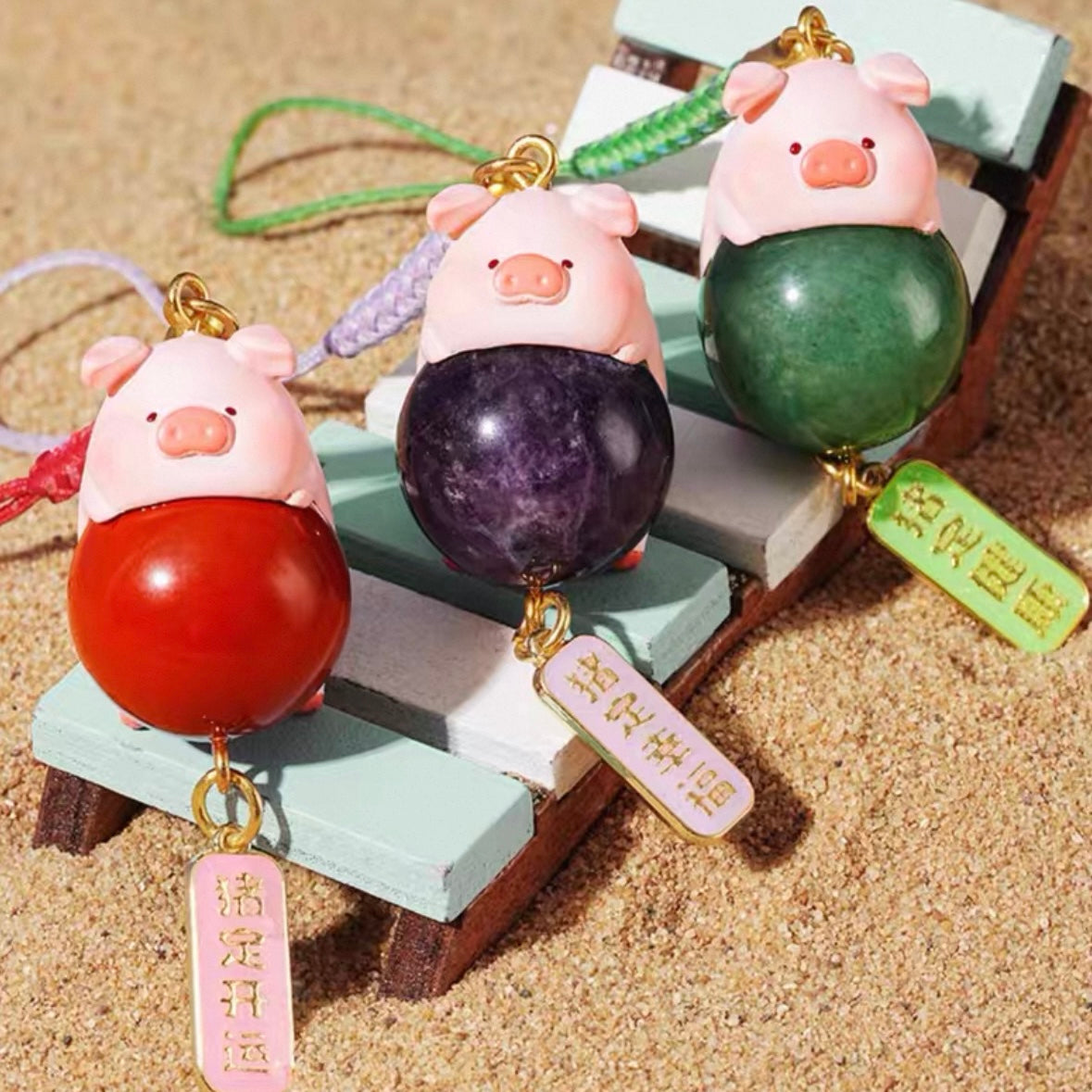 【009】Lulu the Piggy Pendant - Destined for Good Luck Series Phone Strap  Bag Ornament Mystery Box Blind Box