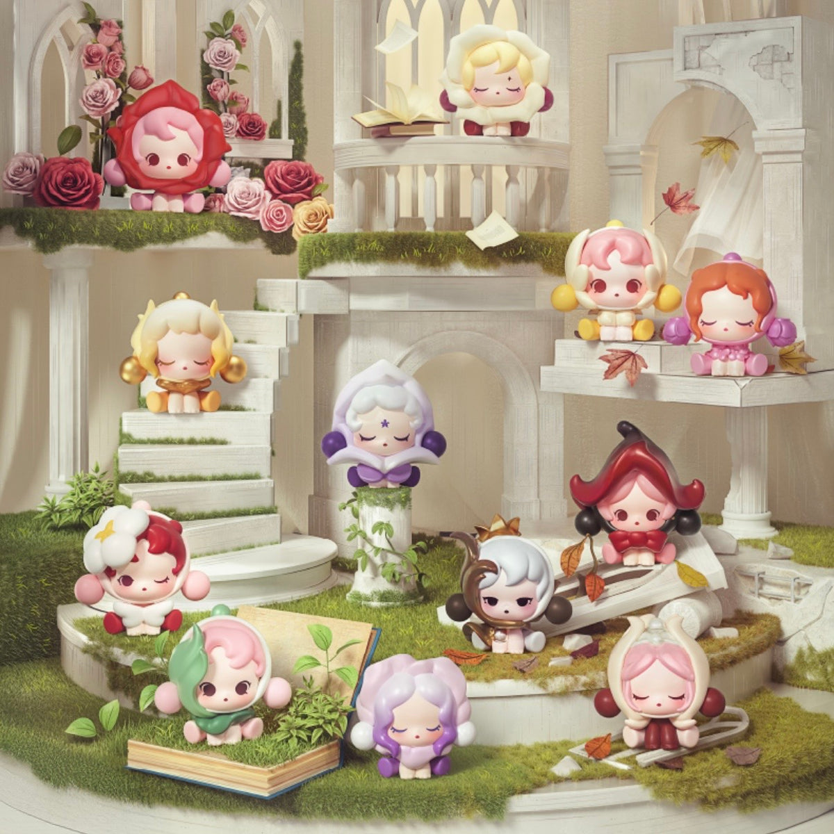 【196】SKULLPANDA Pop Bean - Petals in Four Acts Series Bean Charm Blind Box Mystery Box Mini Toy Figure