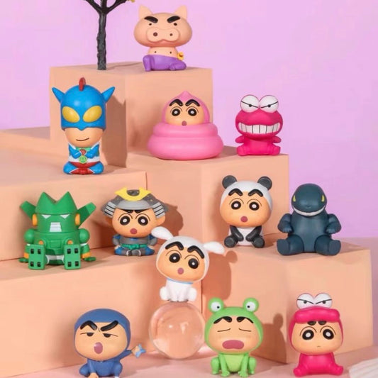 Shinchan Bean - Sitting Series Mini Bean Charm Blind Box Mystery Box Toy Ornament