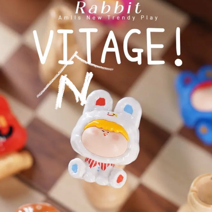 【Limited】Amlls Rabbit Bean 3 - Vintage Sweety Bunny Series Mystery Box Blind Box Toy Figure