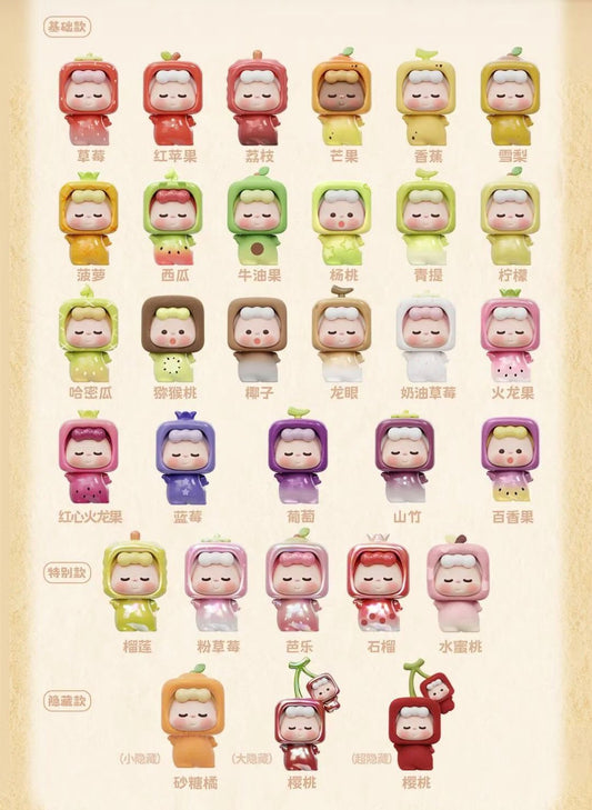 【154】Wuwu Bean - Fruits Fun Series Mystery Box Blind Box Mini Toy Figure Charm